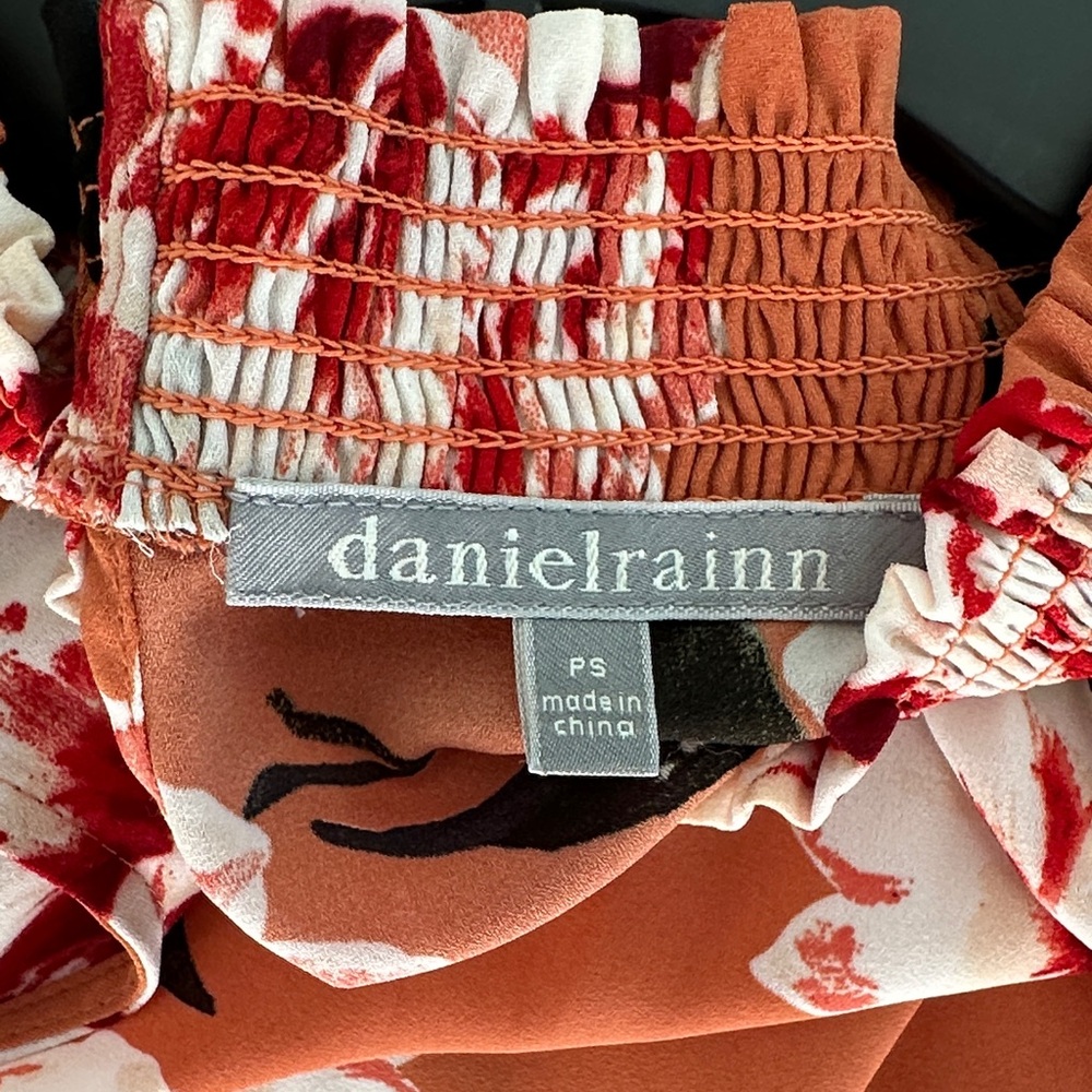Daniel Rainn Floral Halter Top - Orange and Red - Picture 2 of 4